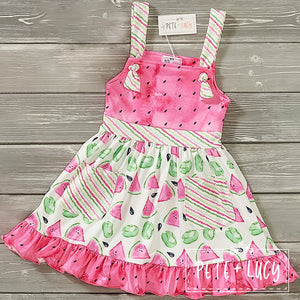 Watercolor Watermelon Dress