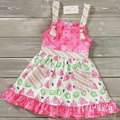 Watercolor Watermelon Dress