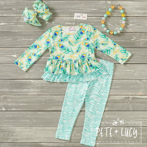 Beautiful Peacock 2 pc set